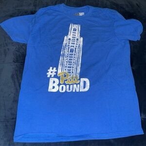 University Of Pittsburgh Royal Blue T-shirt L Cathedral Of Learning “Pitt Bound”